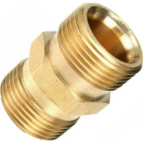 1 *M22/15 Mm To Male Adaptor Power Brass Golden Pressure Washer Pump Hose Outlet For Karcher Cleaning Machi
