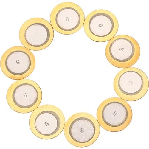 10 Pieces Copper Piezo Elements Sounder Sensor Trigger Drum Disc DIY Guitar Drum Microphone Violin Mandolin 35mm