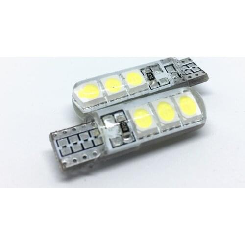 2PCS T10 194 2825 WY5W W5W 6 SMD LED Silica Gel Waterproof Wedge Light Auto Parking Bulb Silicone Shell Car Reading Dome Lamp