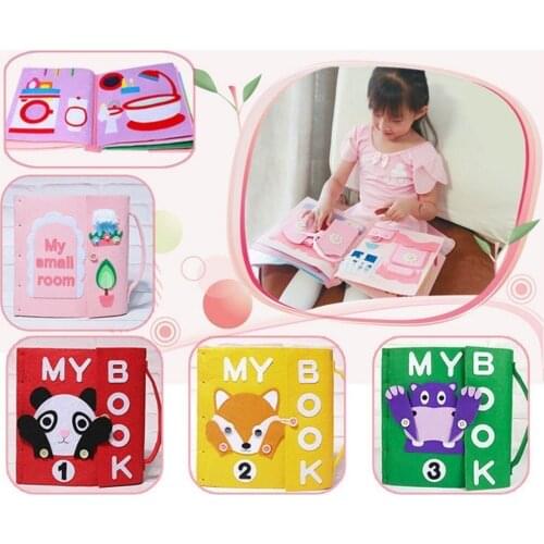 3D Kid Cloth Book DIY Panting Book Manual Intelligence Puzzle Children Toy Book Early Education Development Reading Book