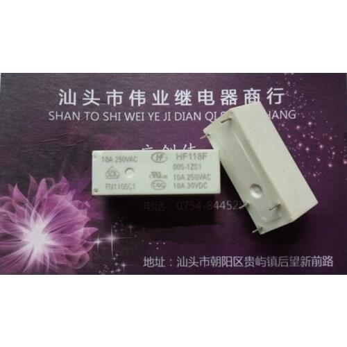 5pcs/lot New HF118F 005-1ZS1 Relay