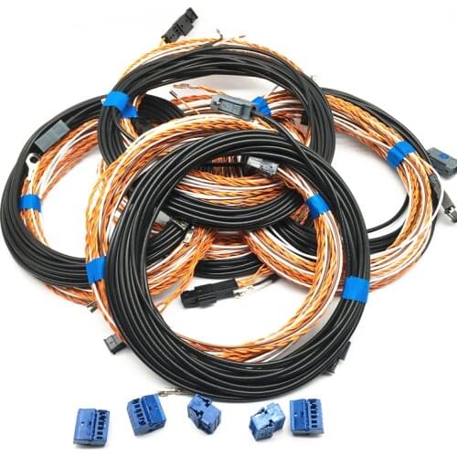 5 Pcs handle rear view Reversing camera RVC Connect wiring Harness HighLine For Tiguan A3 A4 B9 A5 A6 Q3 Q5 Q7 Octavia Superb