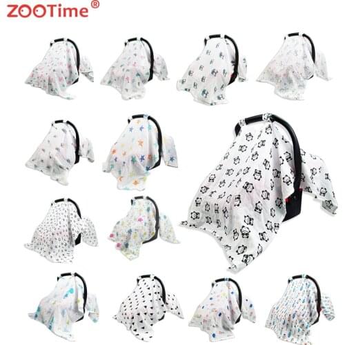 Baby Stroller Accessories Muslin Blanket Car Seat Cover Sunshiled Sunshade Safety Basket Cart Cradle Cap Visor Sun Canopy