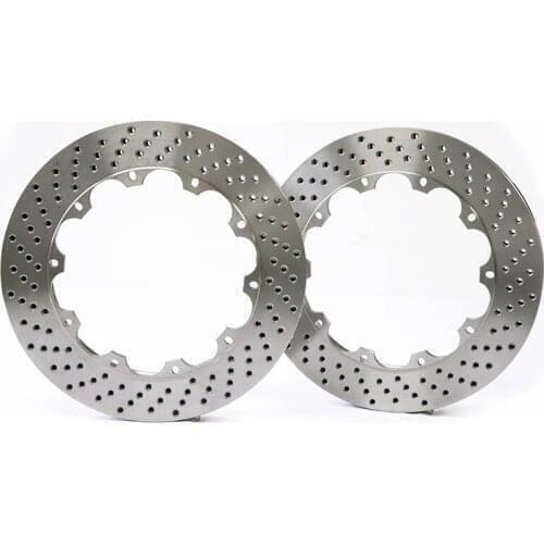 Racing car bigger brake rotor drilled style 355*12/355*22mm fit for 18"rim wheel BMW-E92/Benz/Audi-q5/Honda-Jade/Subaru