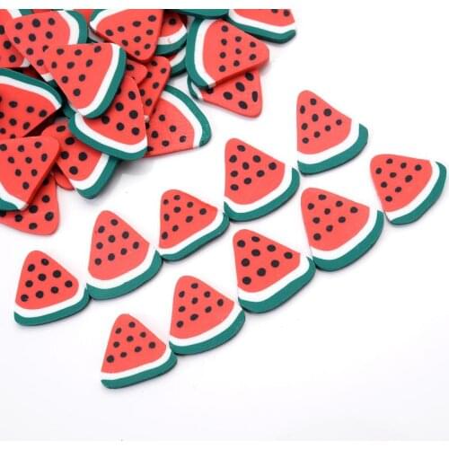 21mm 30Pcs/Lot Charm Fruit Shape Clay Spacer Beads Polymer Clay Beads For Jewelry Making DIY Bracelet Accessories Without Hole