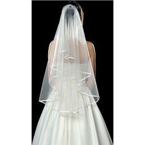 Women White Bride Hens Night Prop Wedding Veil WITH COMB head hair Accessory