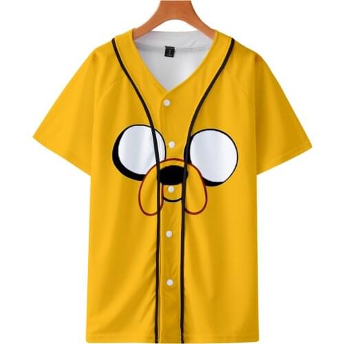 Adventure Time Finn And Jake The Dog Face baseball T Shirt Men Women 3d Printed T-shirt fashion Harajuku Tshirt Tops Tee Clothes