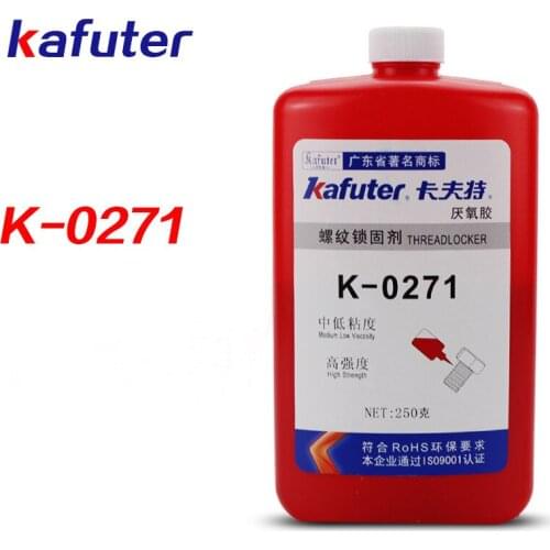 Hot sale 6pcs/lot kafuter K-0271 250g high-strength thread sealant thread locking glue screw anaerobic adhesive