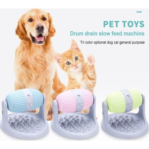 Pet Dog Puzzle Bowl Food Leakage Toy Roller Puzzle Food Leakage Toy Fiddle Rolling Falling Snacks Cats Dogs Food Plate