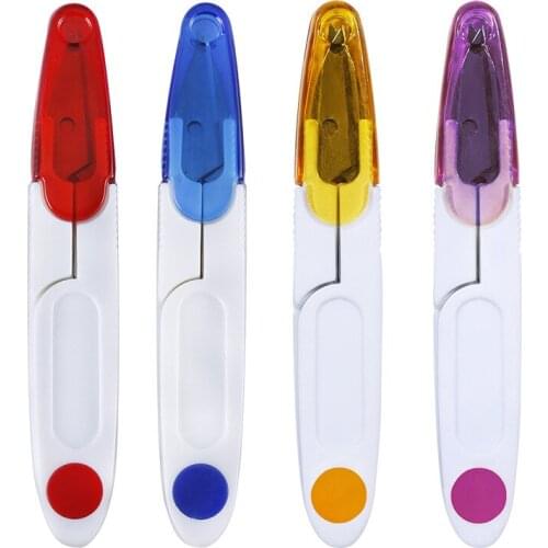 Cross-stitch Tools Transparent with Cover Scissors U-shaped Scissors Yarn Shears Small Scissors Thread Scissors Sewing Tools