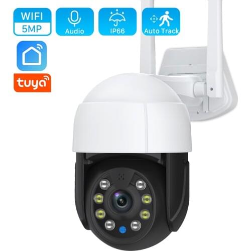 5MP mini PTZ Wifi IP Camera 3MP 5X Digital Zoom Security CCTV Camera AI Human Detect Auto Tracking P2P Wireless Camera Outdoor
