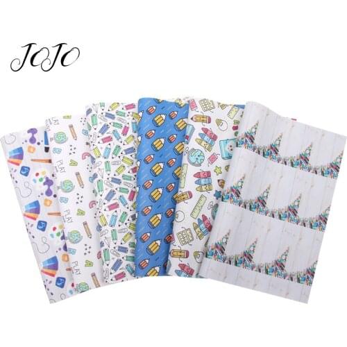 JOJO BOWS 22*30cm 1pc Faux Synthetic Leather Fabric For Craft Back To School Sheet For DIY Bows Home Textile Decoration Supplies
