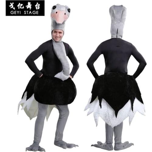 Carnaval Costumes for Adults Halloween Cosplay Bird Costumes Unisex Animal Ostrich Costume Funny Party Dress