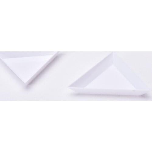 2Pcs Popular Nail Art Rhinestones Beads Container Holder Triangle Craft Nail Art Decorations Tools