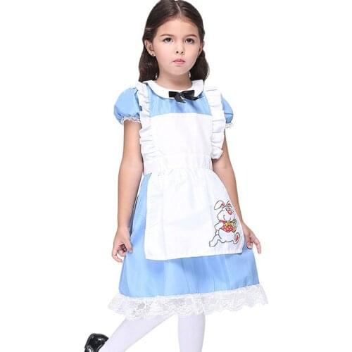 Maids Cosplay Costume Children Halloween Performance Costumes Kids Anime Holiday Role Playing Party Dancing Dress Drama Clothing