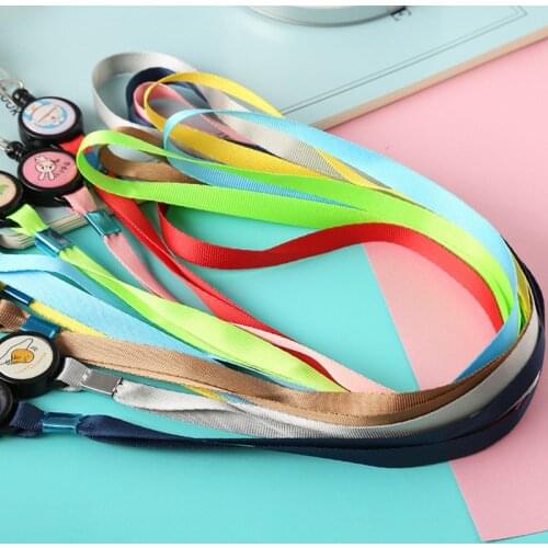 Cartoon Plastic Bus ID Card Holder Case Badge Retractable Reel Neck Strap Lanyard