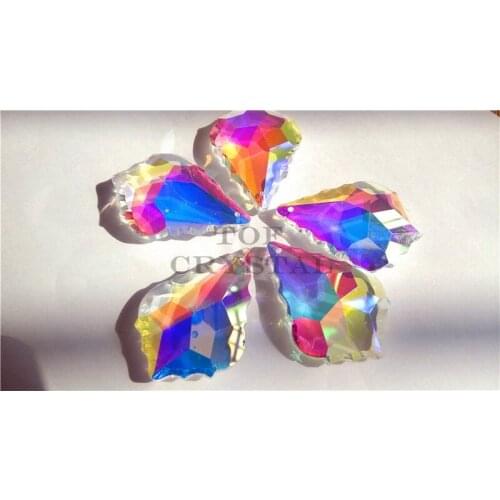 Wholsale(168Pcs/lot) AB Color French Cut Crystal Prism 2Inches Free Shipping