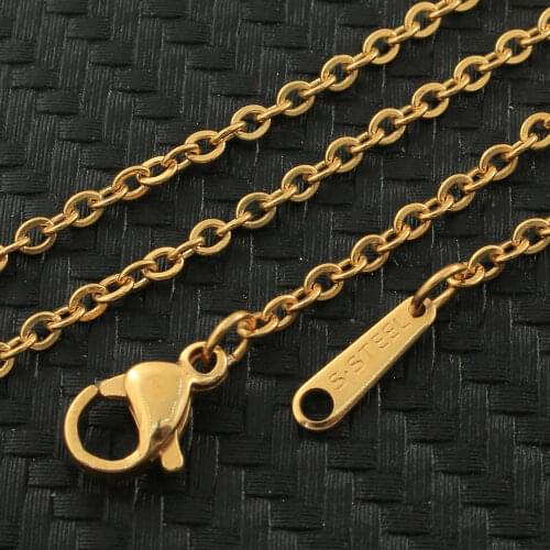 Hot New Wholesale Stainless Steel Jewelry Fashion Small Chain Necklace For Woman C9N4300