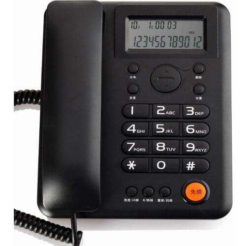 Corded Telephone Landline, Desktop Corded Telephone Phone with Caller ID, Handsfree, Ideal for Home Office Hotel Call Center