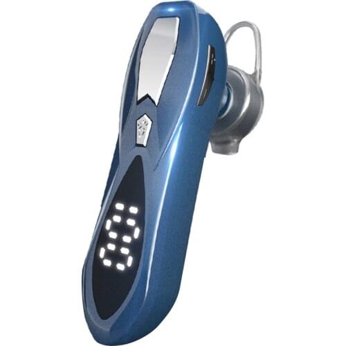 REXLIS 1PC Wireless Earpiece with Battery Display V5.1 Hands-Free Earphone with Built-in Mic