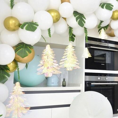 Christmas Party Window Wedding Decoration Symphony Neon Neon Film Colorful Christmas Tree Bells Pendant New Year Accessories