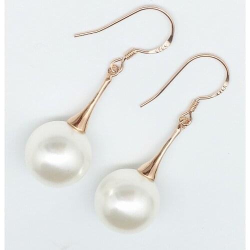 Earrings for women 2019 silver earrings korean earrings Shell pearl has eardrop Designer earrings long earrings Rose gold