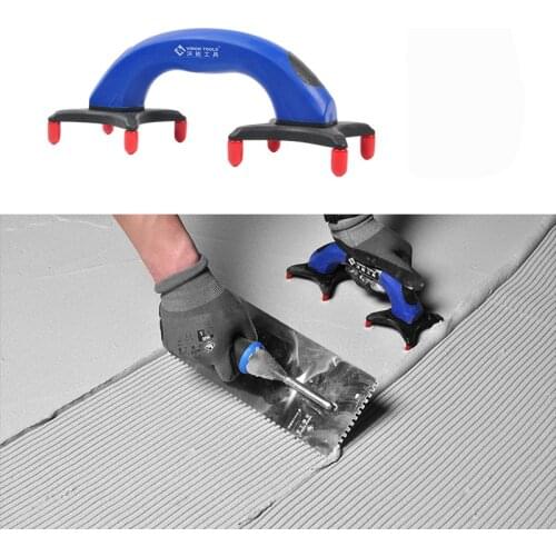 Home Wall Curved Handle Multifunctional Decoration Stainless Steel California Square Notched Trowel For Large Format Tiles