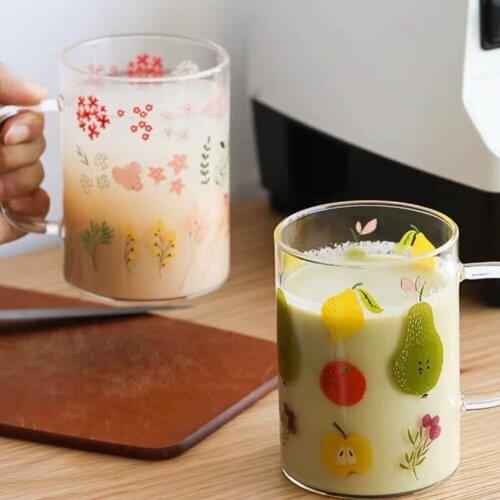 Glass Cup Handle Bet очки для рыбалки шнурок для очковOriginal High Temperature Resistant Thickened Red Female Home Drinking Tea