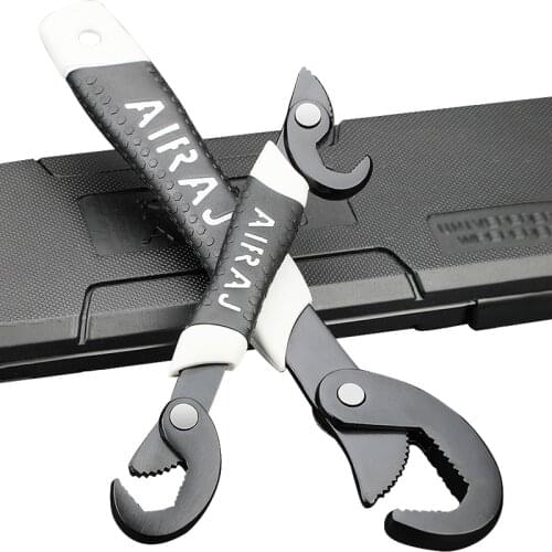 Multi-function Universal Wrench Adjustable Spanner Wrench Set Home Repair Hand Tool Universal Pipe Wrench Self-Tightening Wrench