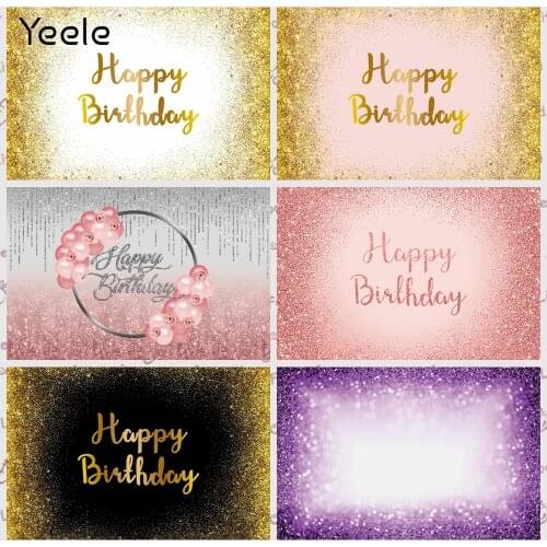 Yeele Adult Birthday Party Glitter Shine Light Bokeh Photography Backdrop Photographic Decoration Backgrounds For Photo Studio