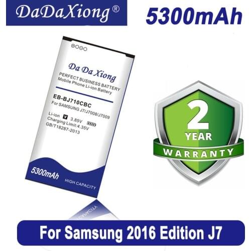 Da Da Xiong 5050mAh EB-BJ710CBC Battery for samsung Galaxy J7 2016 Edition SM-J7109 J7108 J7008 J7009 J700F cell phone battery