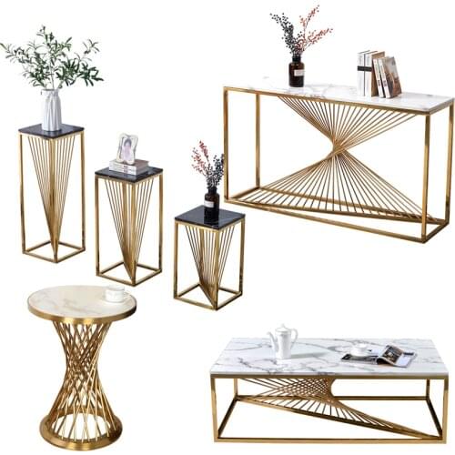 Coffee table basse de salon стол журнальный столик escritorio mesa de centro mesa gold rectangle stainless steel eat edge ark