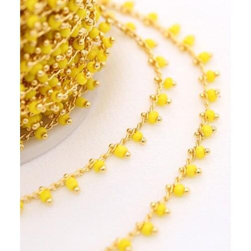 1 Meter Handmade DIY Crystal Beads Jewelry Earrings Chain Making Accessories Supplies