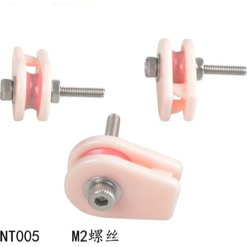 10 pcs NT005 anti-jumper guide wheel ceramic passing wheel, M2 screw anti-jump wire wheel 99 porcelain anti-jumper