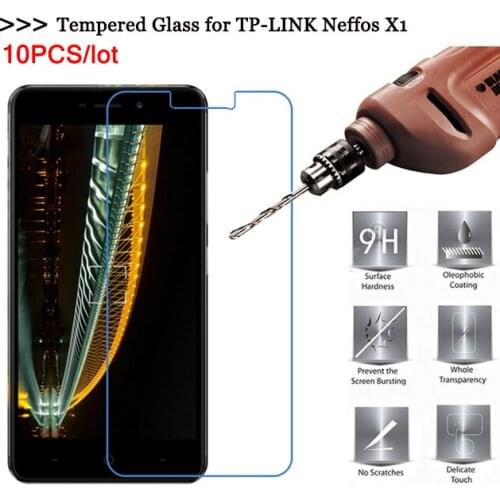 10PCS Tempered Glass For TP-Link Neffos X1 Screen Protector Transparent Protective film For TP-Link Neffos X1 Phone Glass 5.0"