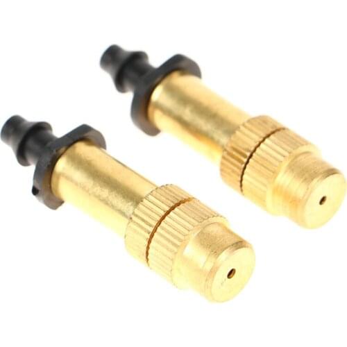 2Pcs Adjustable Copper Mist Nozzle Garden Sprayer Nozzle Lawn Water Sprinkler