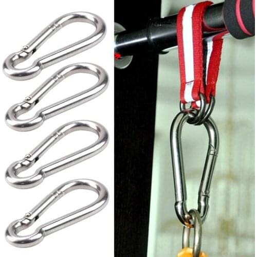 4 Pcs/set Carabiner Clip Spring Snap Rope Connector Hooks Heavy Duty Durable Swing Accessories