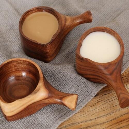 110ml Natural Wooden Large Soup Spoon Short Handle Household Kitchen Water Scoop Soup Ladle Tableware Gadgets cocina accesorio