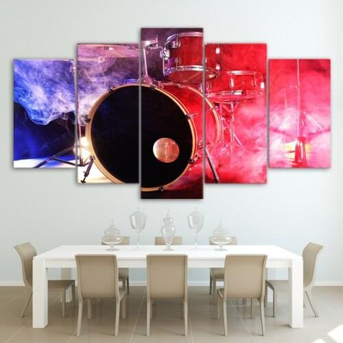 Home Decoration Posters Frame Living Room HD Printed 5 PiecePcs Music Drums Modular Picture Wall Art Modern Painting On Canvas