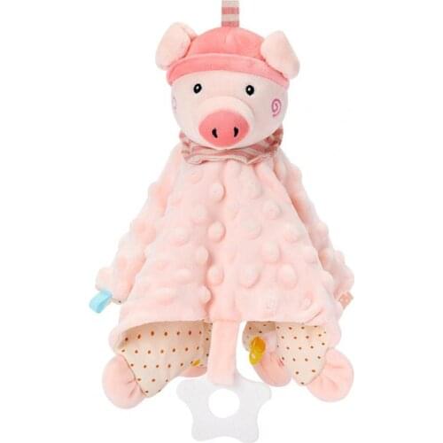 Baby Towel Cute Cartoon Animal Sleeping Plush Doll Baby Blanket Soothing Bib Towel Toy Gift Babies Blankets