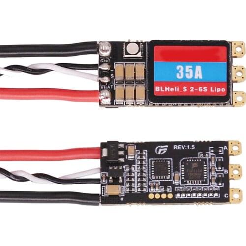 For FPV Crossing Drone 35A/45A Brushless ESC With LED Light BLHeli_S 2S-6S LIPO Support Oneshot125 Oneshot42 Dshot 150/300/600