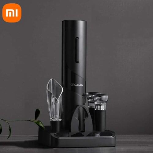 Xiaomi Circle Joy Electric Wine Bottle Opener Set 5 in 1 Wine Stopper Decanter Wine Bottle Opener Tin Foil Cutter Storage Base