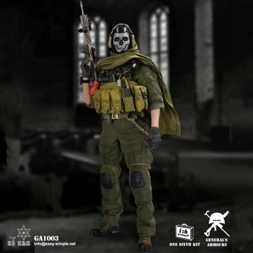 Easy&simple Es Ga1003 1/6 Male Soldier Model Modern Warfare Ghost Special Forces Figure Dolls In Stock