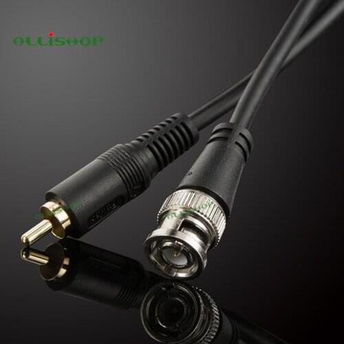 HD SDI BNC Male to RCA Male Plug Video Cable 3G HD SD RG59 Coaxial Cord for CCTV Camera Monitor Security System 1/2/3/5/10/15M
