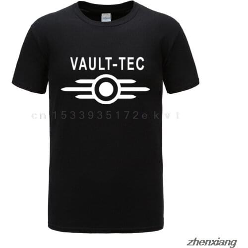 Logo Gaming Video Game Fallout 2 3 4 Tees Tops T-Shirts Men classic Casual Apparel Fashion T Shirts Vault-Tec Clothing