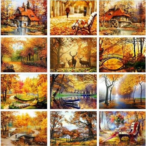 5D DIY landscape full square diamond painting rhinestone picture cross stitch kit full diamond embroidery mosaic home decoration