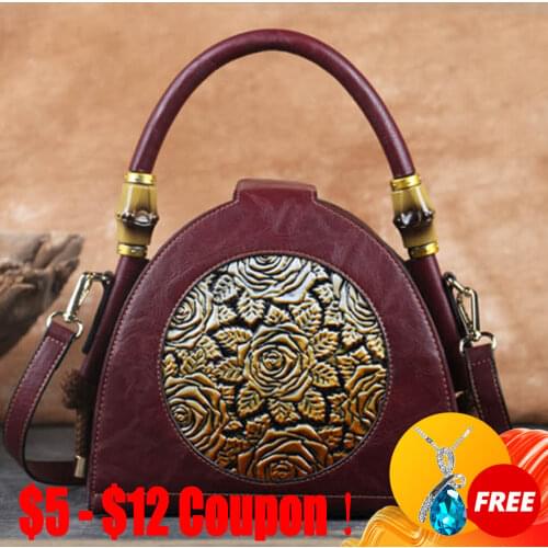 CGA Leather Handbags Bags For Women Luxury Designer Cross Body Small Embossed Tote Purse Chinese Style Messenger Shoulder Bag