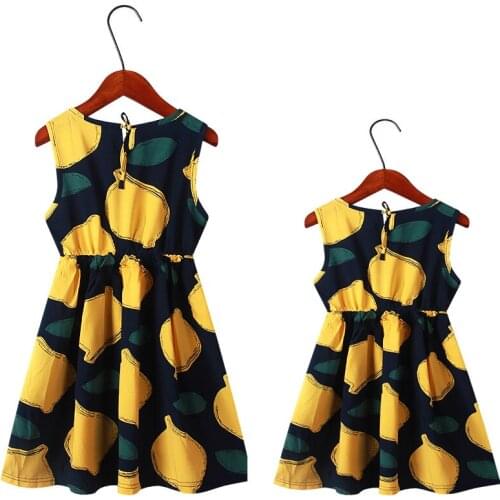 Fashion High Quality Floral Girls Womens Summer Holiday Family Matching Outfits Mommy and Me Clothes Soft Smooth Cotton Dresses