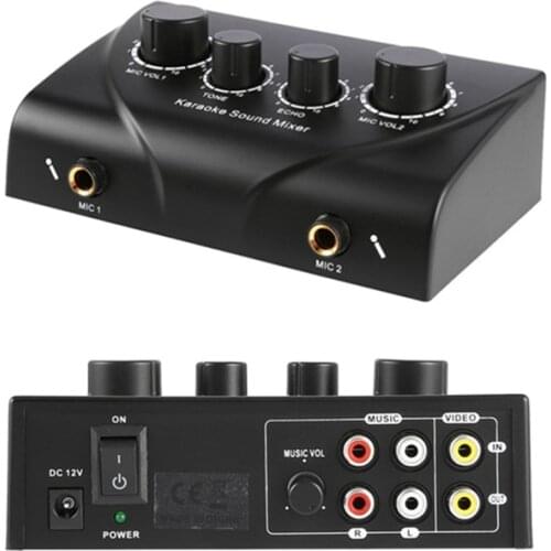 NKR-N1 Professional Karaoke Pre-stage Reverberator Microphone Amplifier TV Karaoke Microphone Reverb