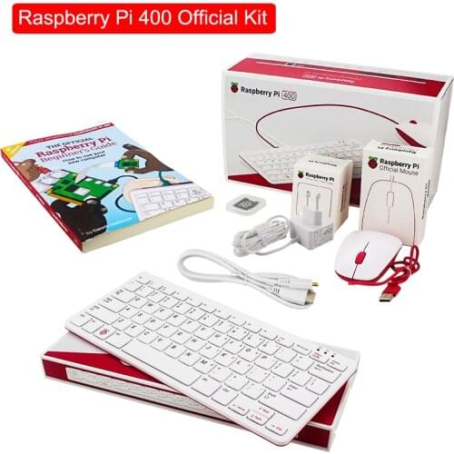 Official Raspberry Pi 400 Kits 4GB RAM Power Adapter HD Cable Beginner Guide Built-in WiFi Bluetooth Keyboard Board RPI 400